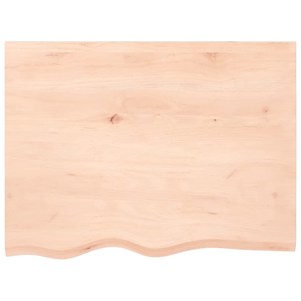 Tischplatte 80x60x(2-4) cm Massivholz Eiche Unbehandelt