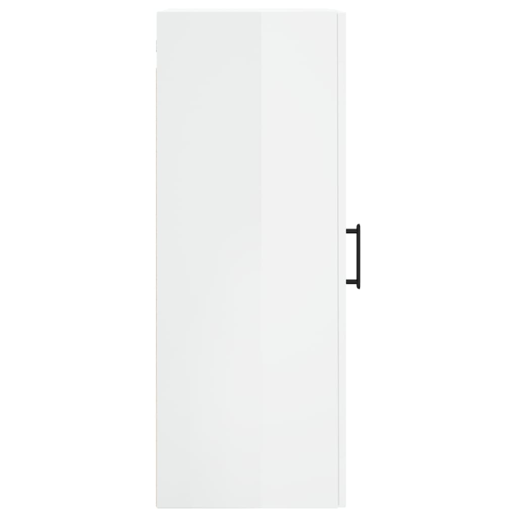  Wandschrank Hochglanz-Weiß 34,5x34x90 cm