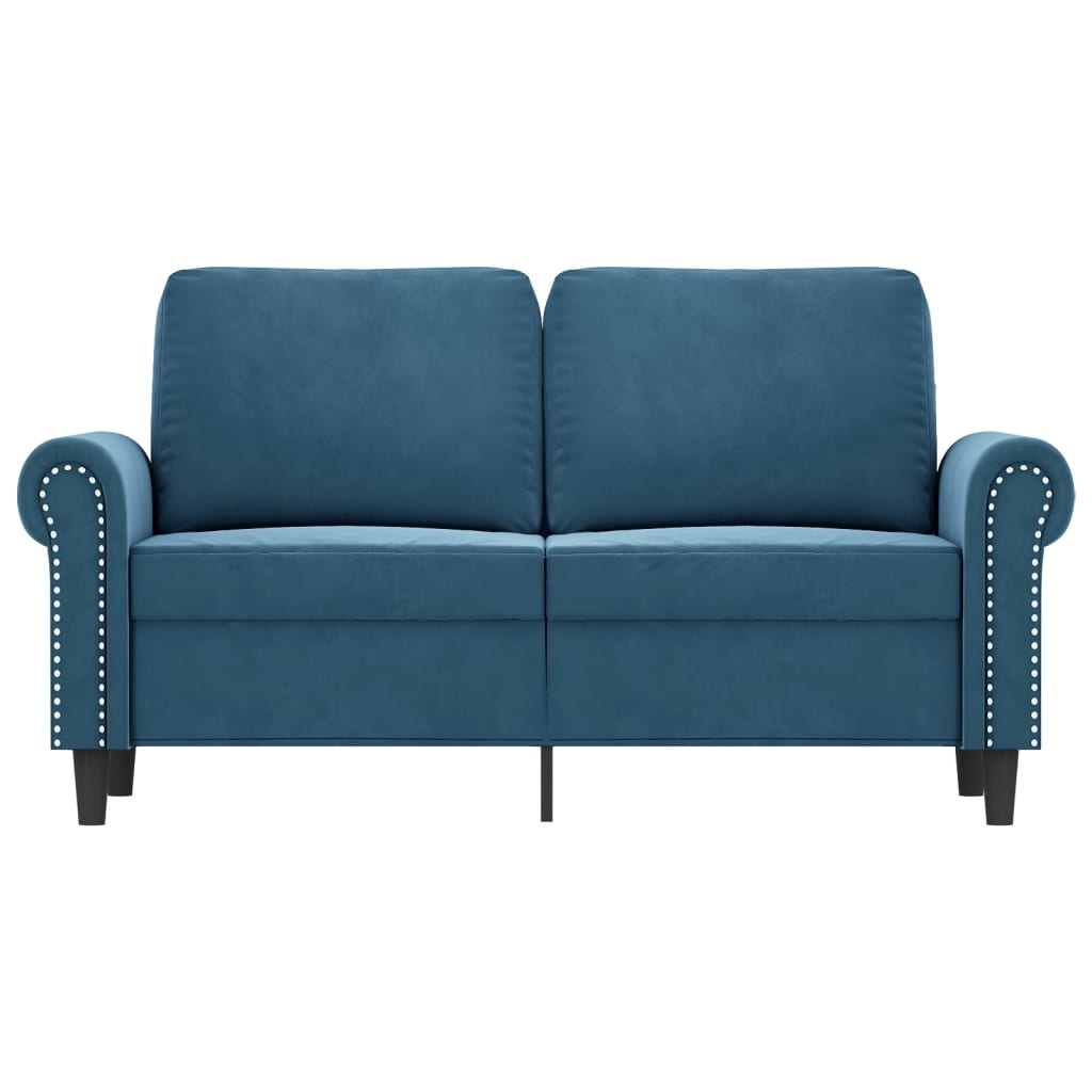  2-Sitzer-Sofa Blau 120 cm Samt