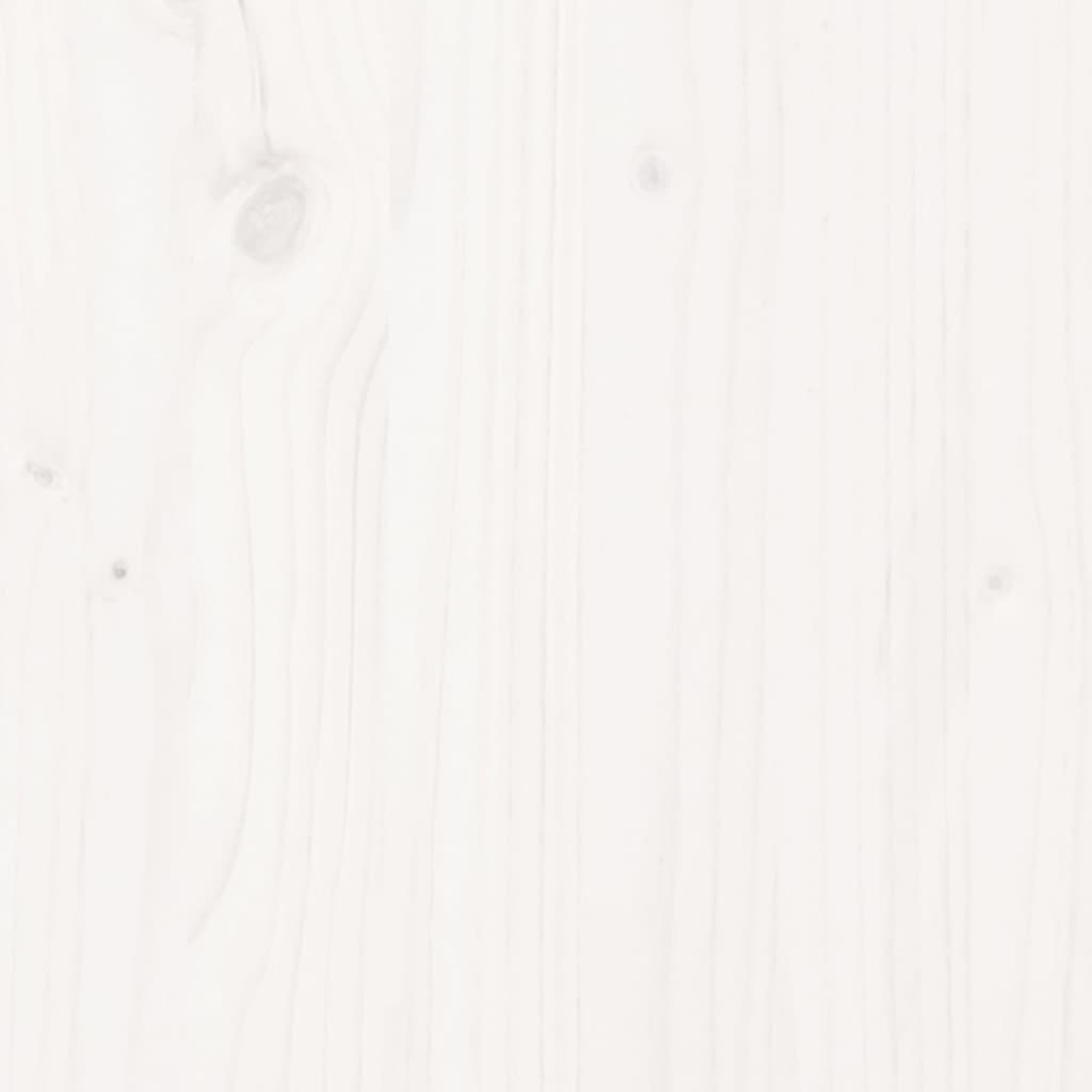  Sonnenliege Weiß 205x80x31,5 cm Massivholz Kiefer