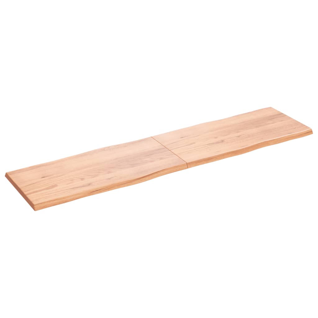  Tischplatte 200x50x(2-4) cm Massivholz Behandelt Baumkante