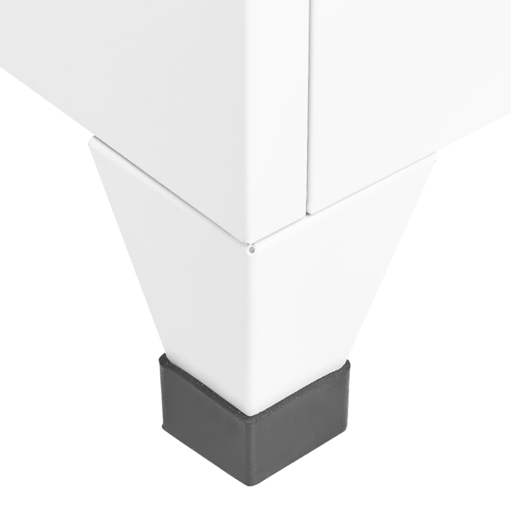  Schließfachschrank Weiß 38x40x180 cm Stahl