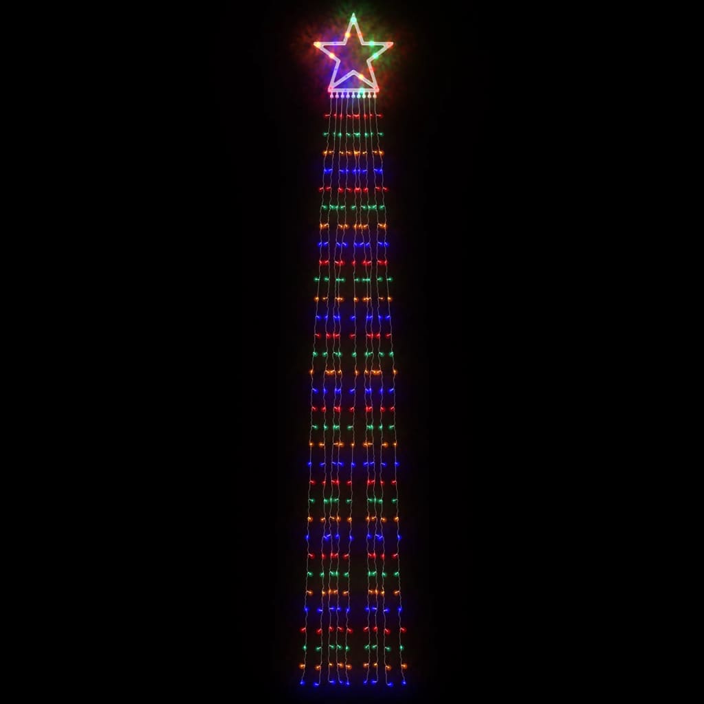  Weihnachtsbaum-Beleuchtung 320 LEDs Mehrfarbig 375 cm