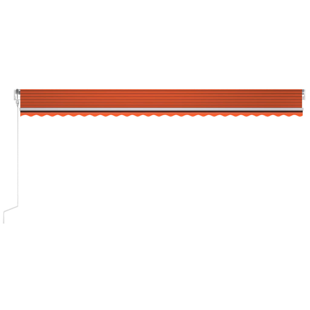  Markise Automatisch Einziehbar 600x350 cm Orange und Braun