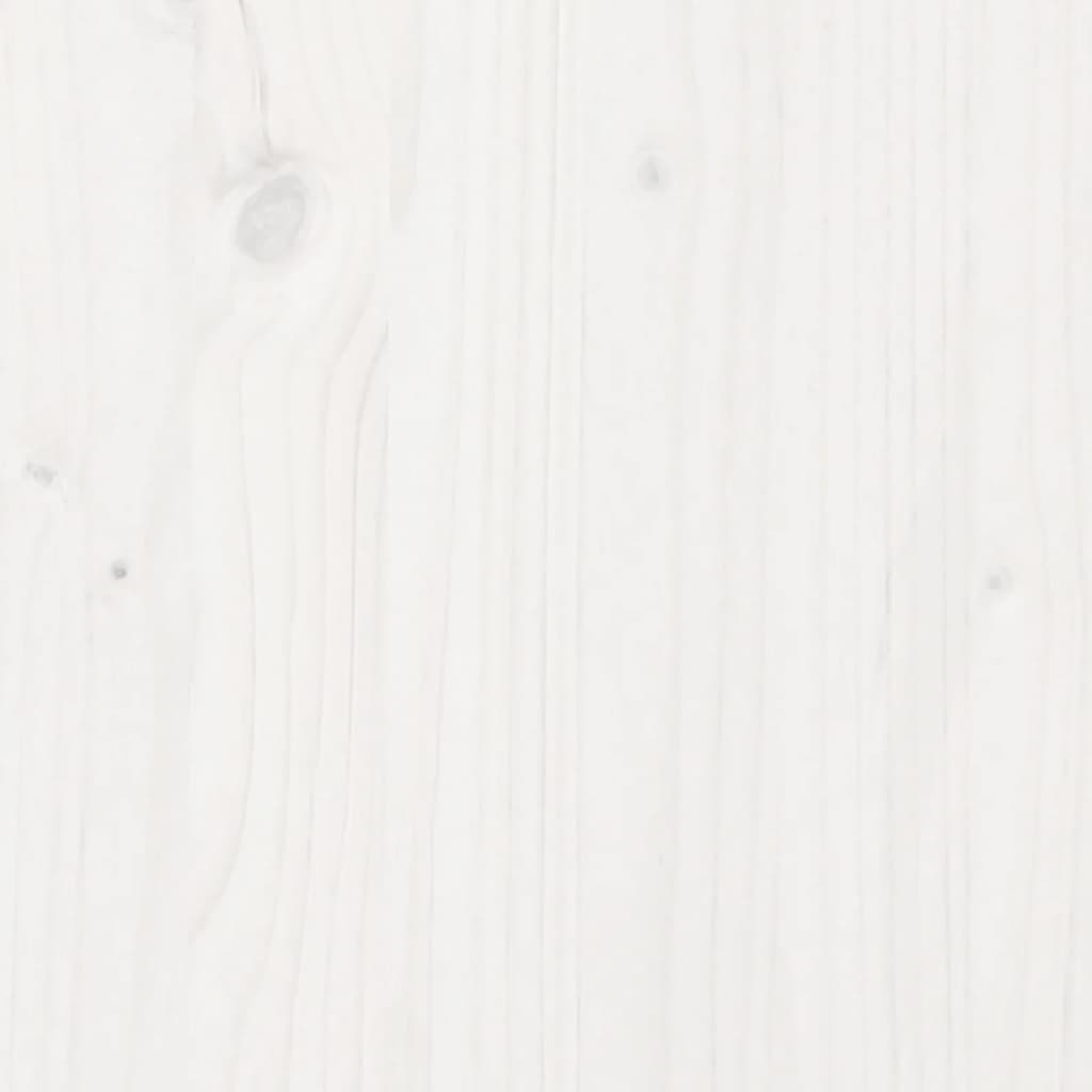  Pflanztisch mit Ablagen Weiß 108x45x86,5 cm Massivholz Kiefer