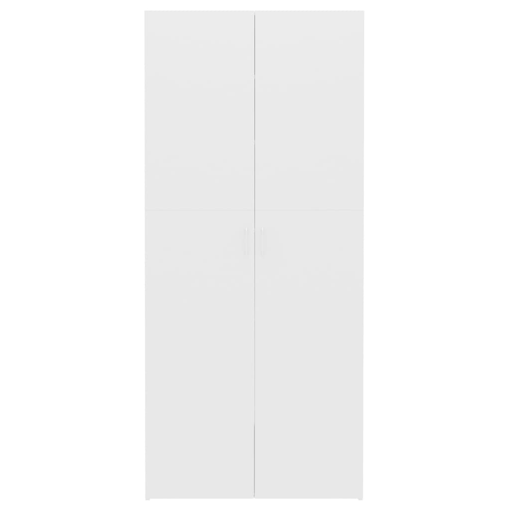  Schuhschrank Weiß 80x35,5x180 cm Holzwerkstoff