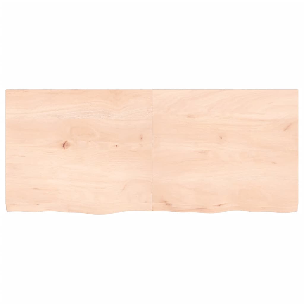  Tischplatte 140x60x(2-4) cm Massivholz Eiche Unbehandelt