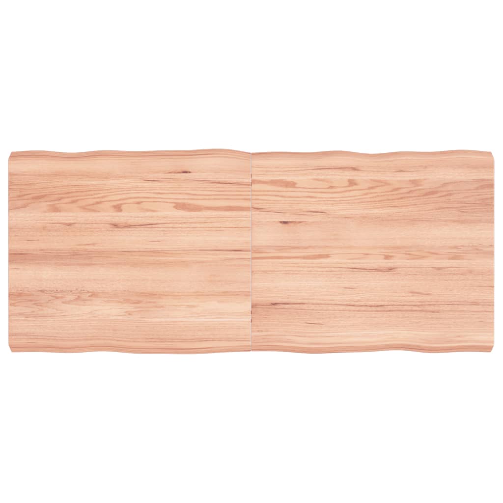  Tischplatte 140x60x(2-6) cm Massivholz Behandelt Baumkante