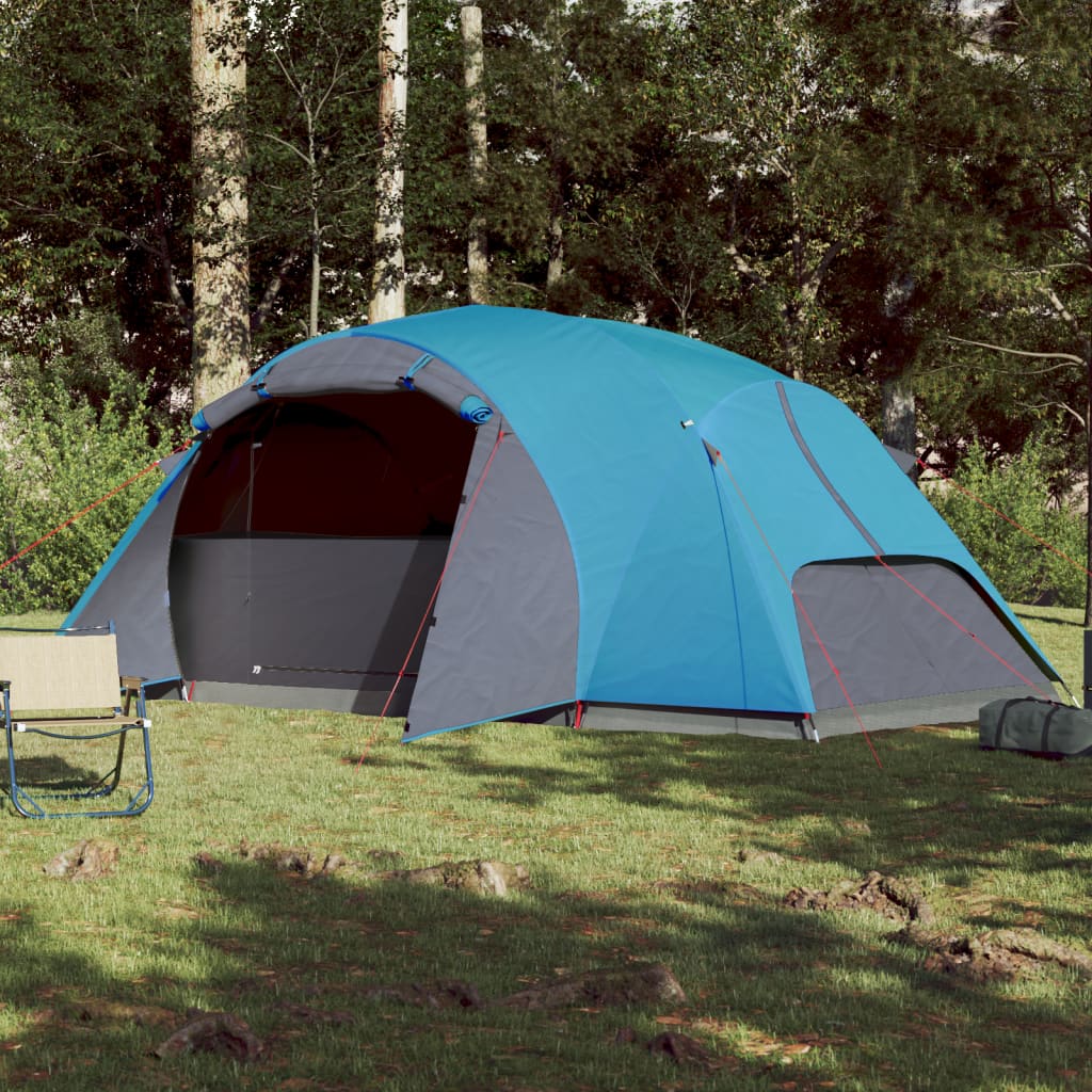  Campingzelt 8 Personen Blau Wasserfest