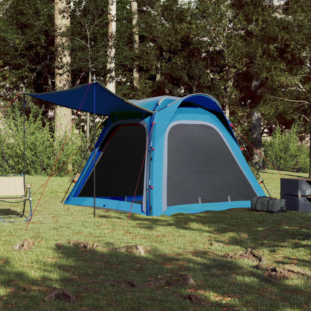  Campingzelt 4 Personen Blau Quick Release Wasserfest