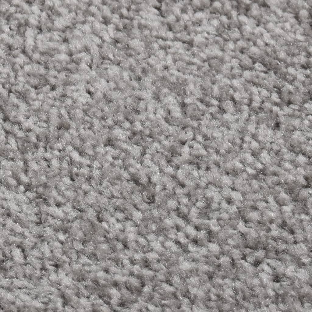  Teppich Kurzflor 240x340 cm Grau