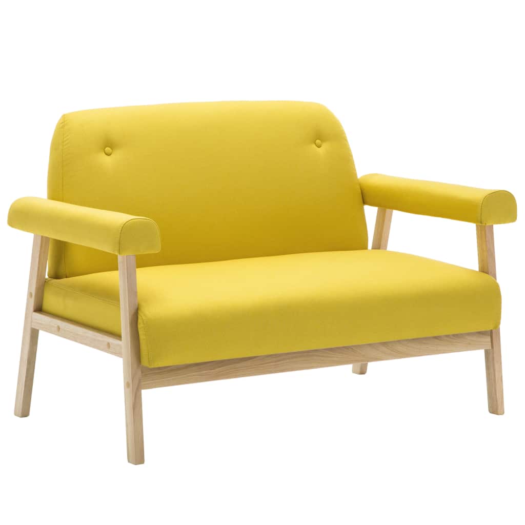  2-Sitzer-Sofa Stoff Gelb