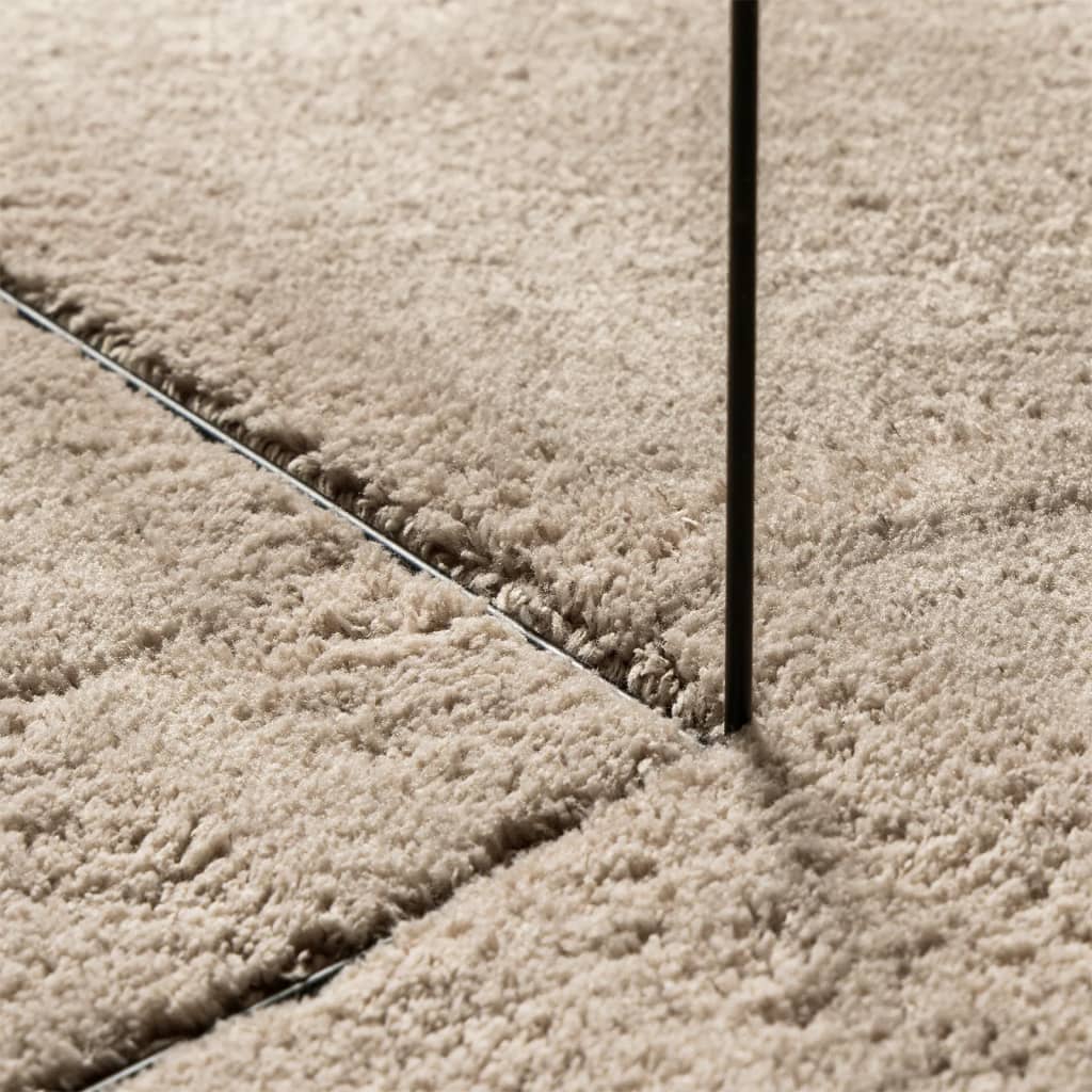  Teppich HUARTE Kurzflor Weich und Waschbar Sandfarben 200x280cm