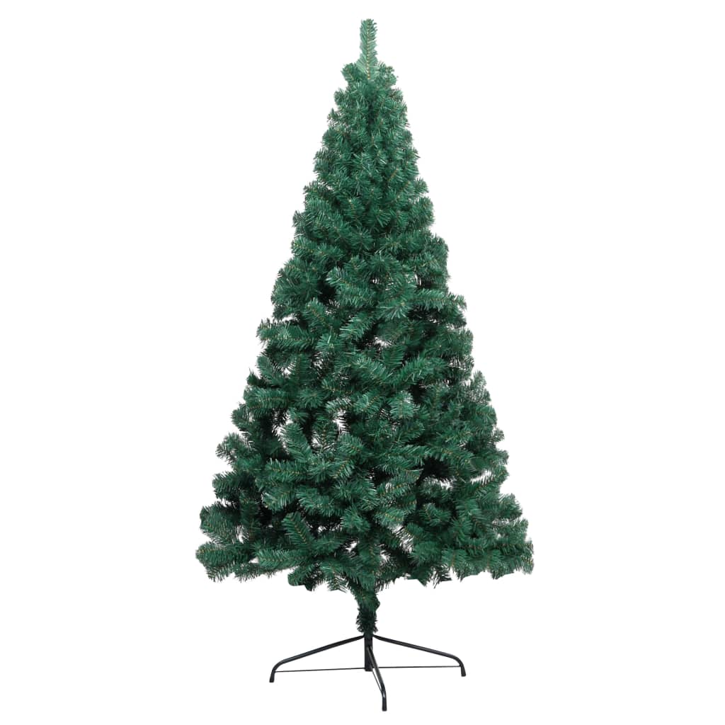  Künstlicher Halb-Weihnachtsbaum Beleuchtung Kugeln Grün 240 cm