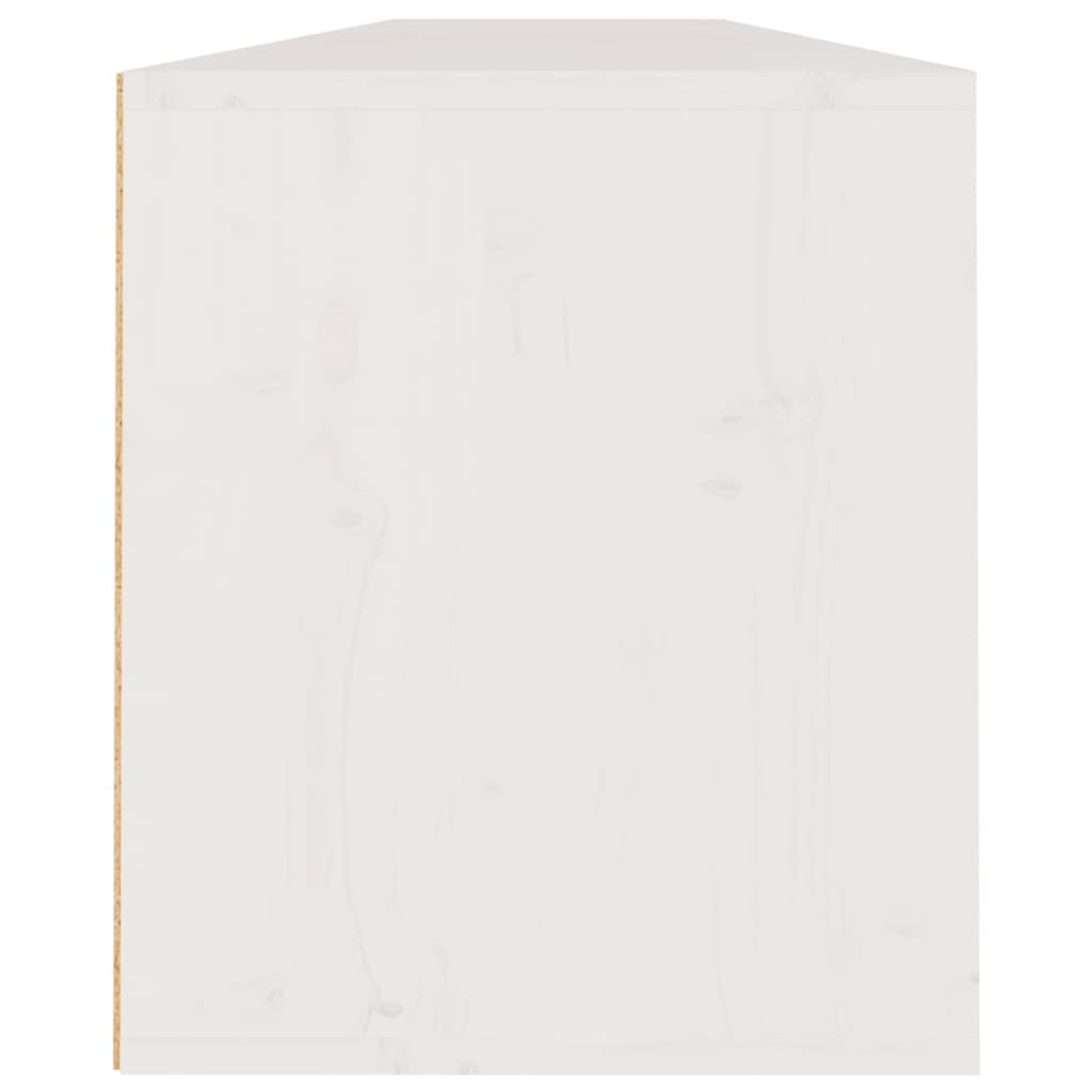 Wandschränke 2 Stk. Weiß 100x30x35 cm Massivholz Kiefer