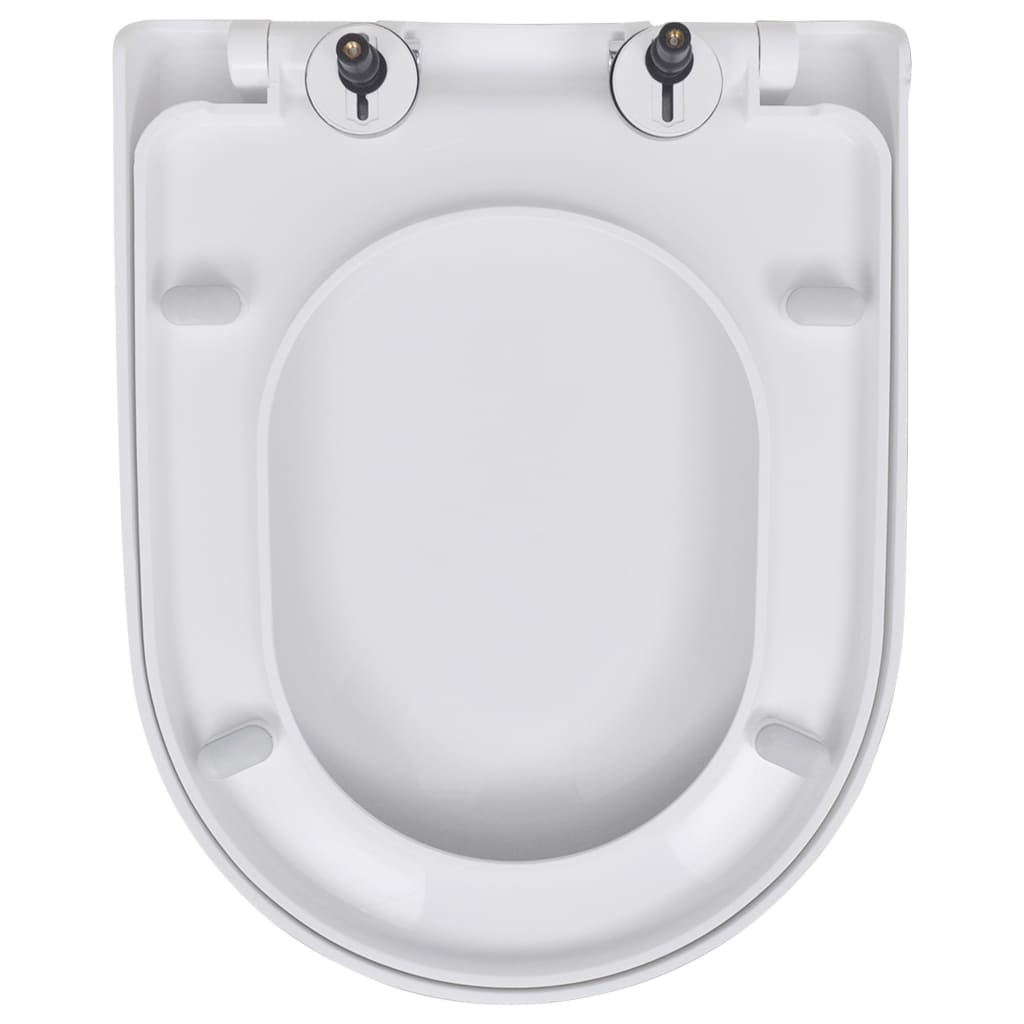  Toilettensitze mit Absenkautomatik 2 Stk. Kunststoff Weiß
