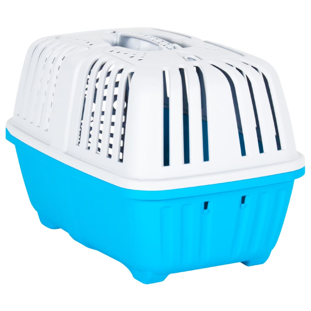  Transportbox für Haustiere Weiß Blau 55x36x36 cm Polypropylen