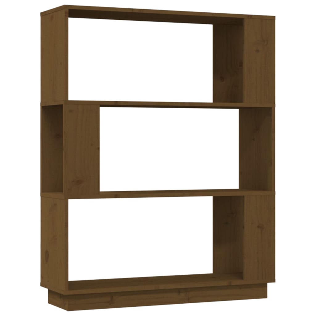  Bücherregal/Raumteiler Honigbraun 80x25x101 cm Massivholz