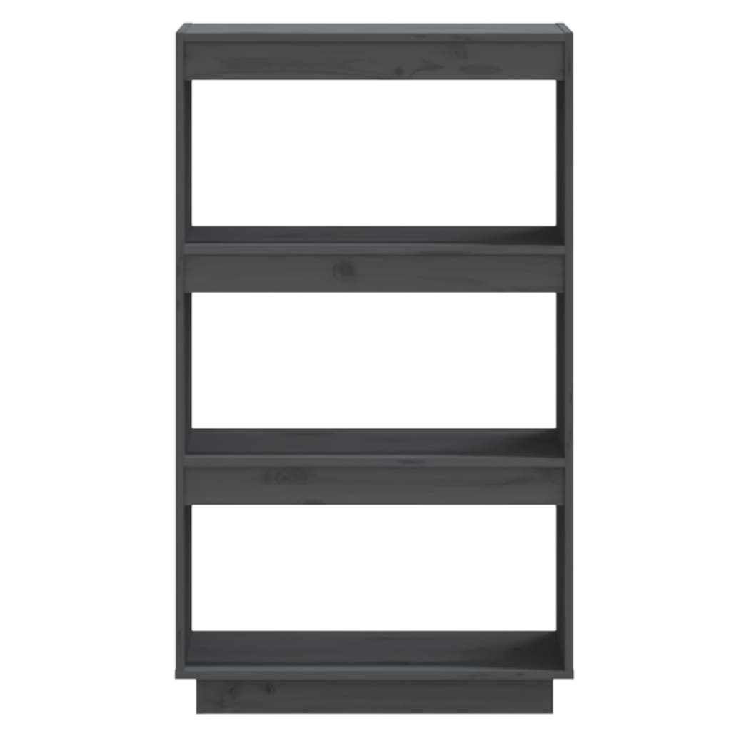  Bücherregal/Raumteiler Grau 60x35x103 cm Massivholz Kiefer