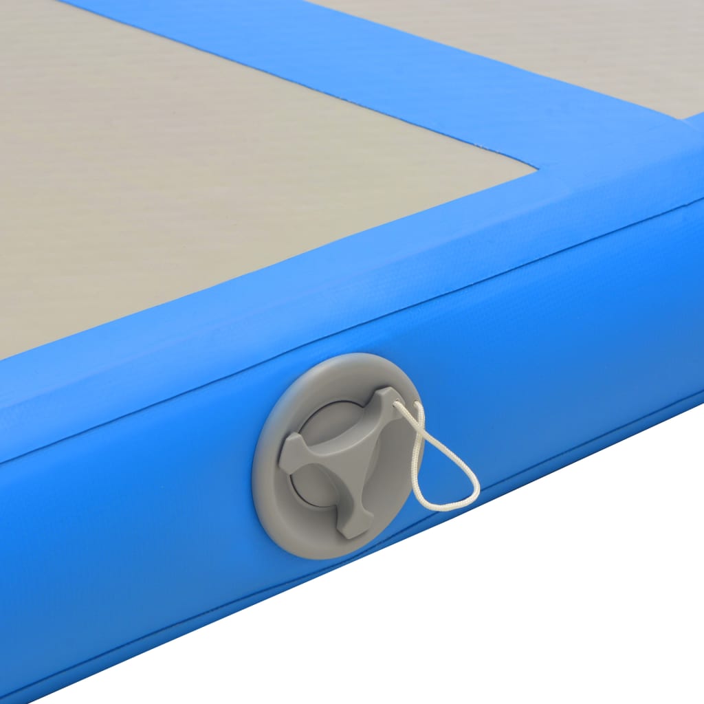  Aufblasbare Gymnastikmatte mit Pumpe 700x100x10 cm PVC Blau