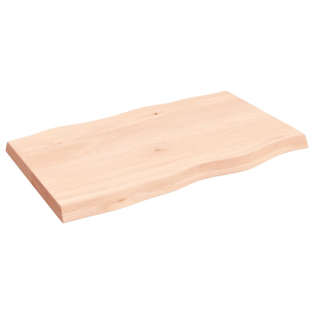 Tischplatte 100x60x(2-6) cm Massivholz Unbehandelt Baumkante
