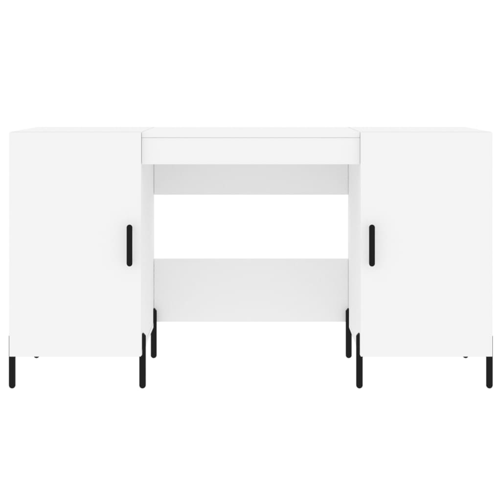  Schreibtisch Weiß 140x50x75 cm Holzwerkstoff
