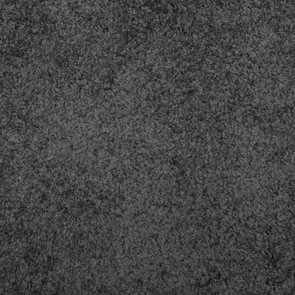  Teppich Shaggy Hochflor Modern Anthrazit 60x110 cm