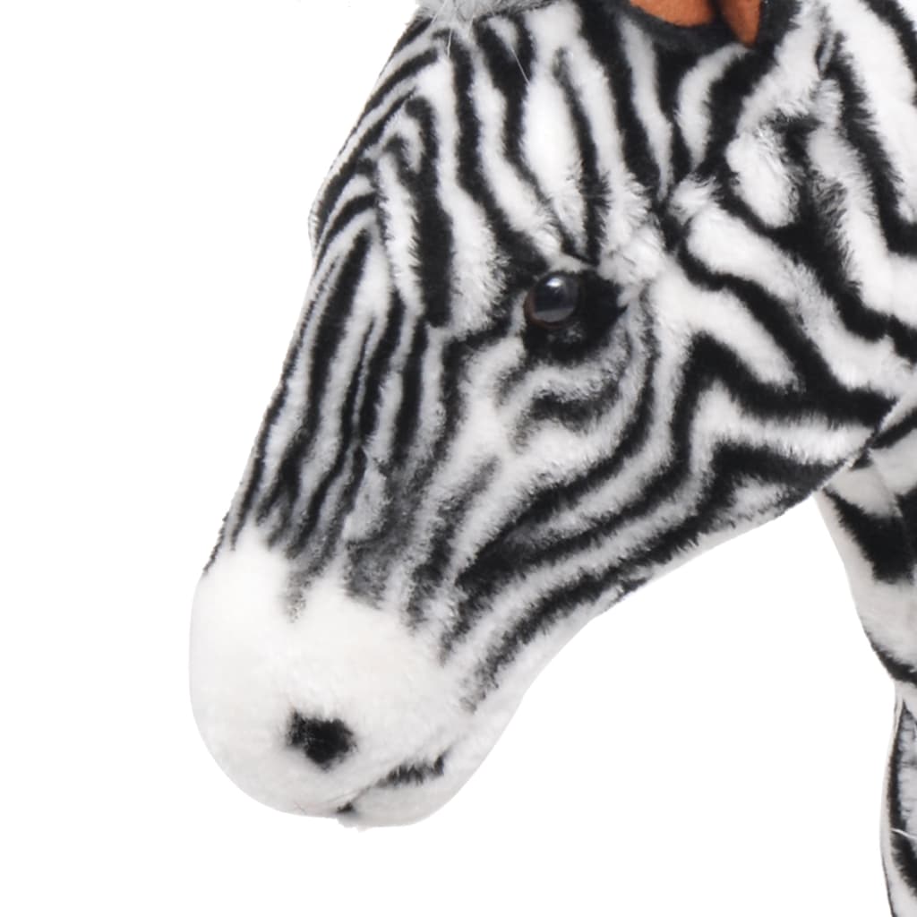  Plüschtier Zebra Stehend Plüsch Schwarz und Weiß XXL