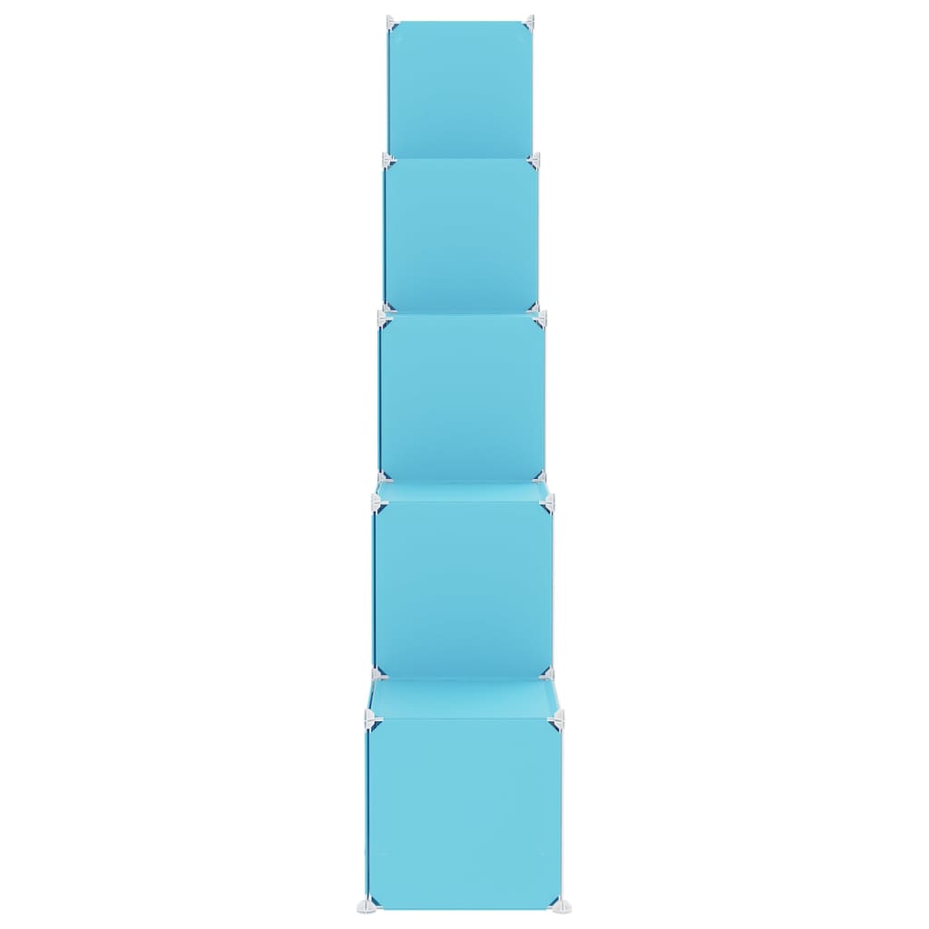  Kinderschrank Modular mit 15 Würfeln Blau PP