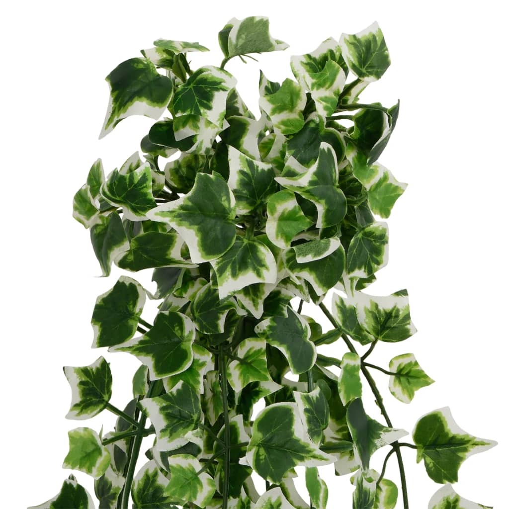  Hängepflanzen Künstlich 12 Stk. 339 Blätter 90 cm Grün und Weiß