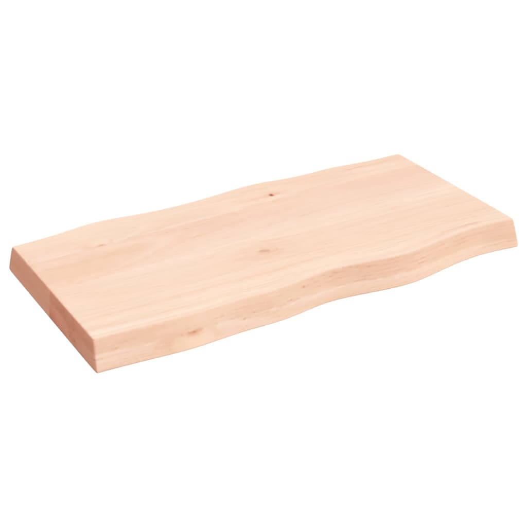  Tischplatte 80x40x(2-6) cm Massivholz Unbehandelt Baumkante