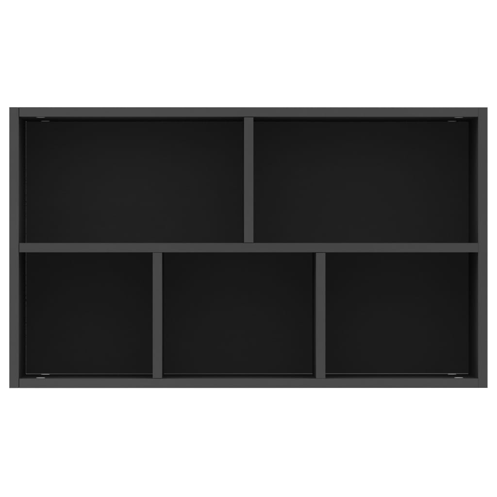  Bücherregal/Sideboard Schwarz 50x25x80 cm Holzwerkstoff