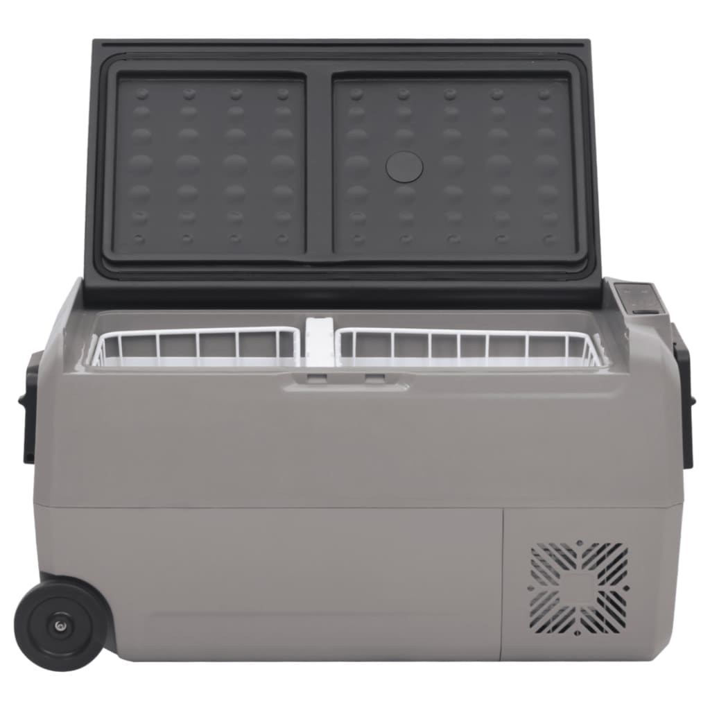  Kühlbox mit Rollen und Griff Schwarz & Grau 36 L PP & PE