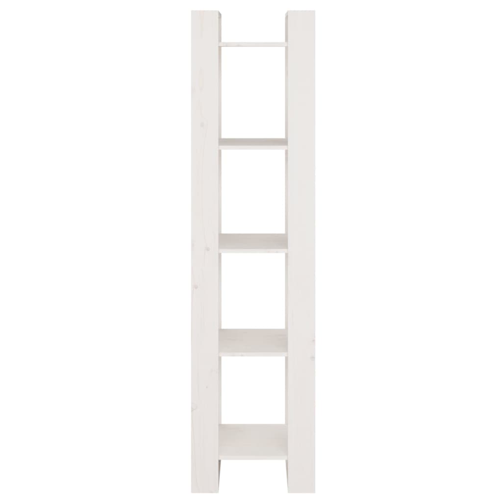  Bücherregal/Raumteiler Weiß 41x35x160 cm Massivholz Kiefer