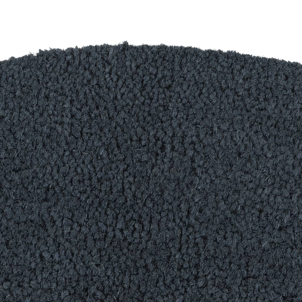  Fußmatte Dunkelgrau Halbrund 60x90 cm Kokosfaser Getuftet