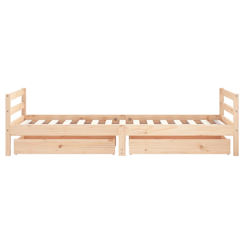  Kinderbett mit Schubladen 90x190 cm Massivholz Kiefer