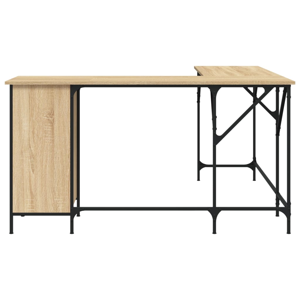  Schreibtisch Sonoma-Eiche 141x141x75 cm Holzwerkstoff