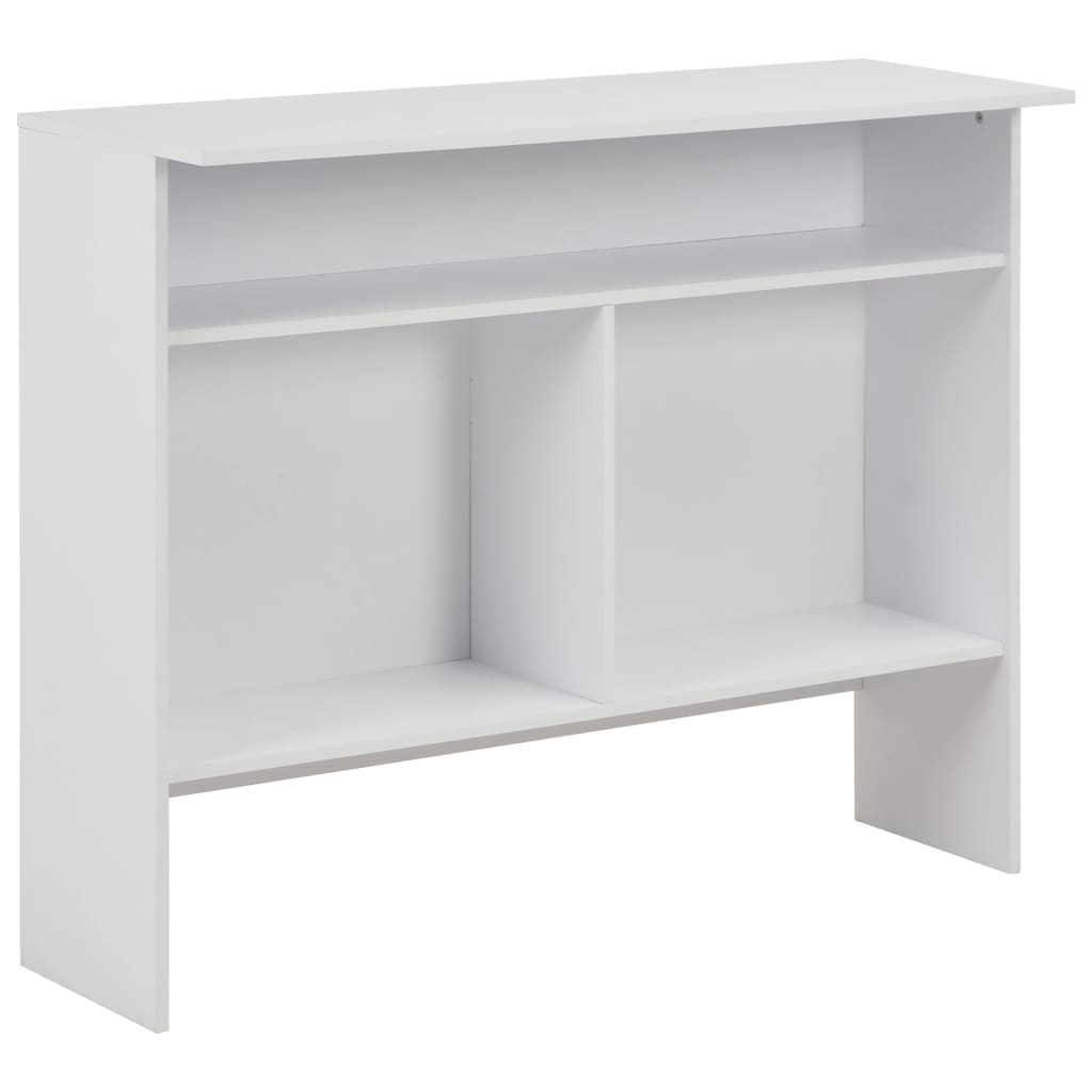  Bartisch mit 2 Tischplatten Weiß 130x40x120 cm
