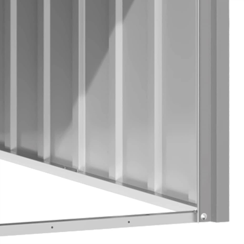  Hundehütte Grau 116,5x153x81,5 cm Verzinkter Stahl