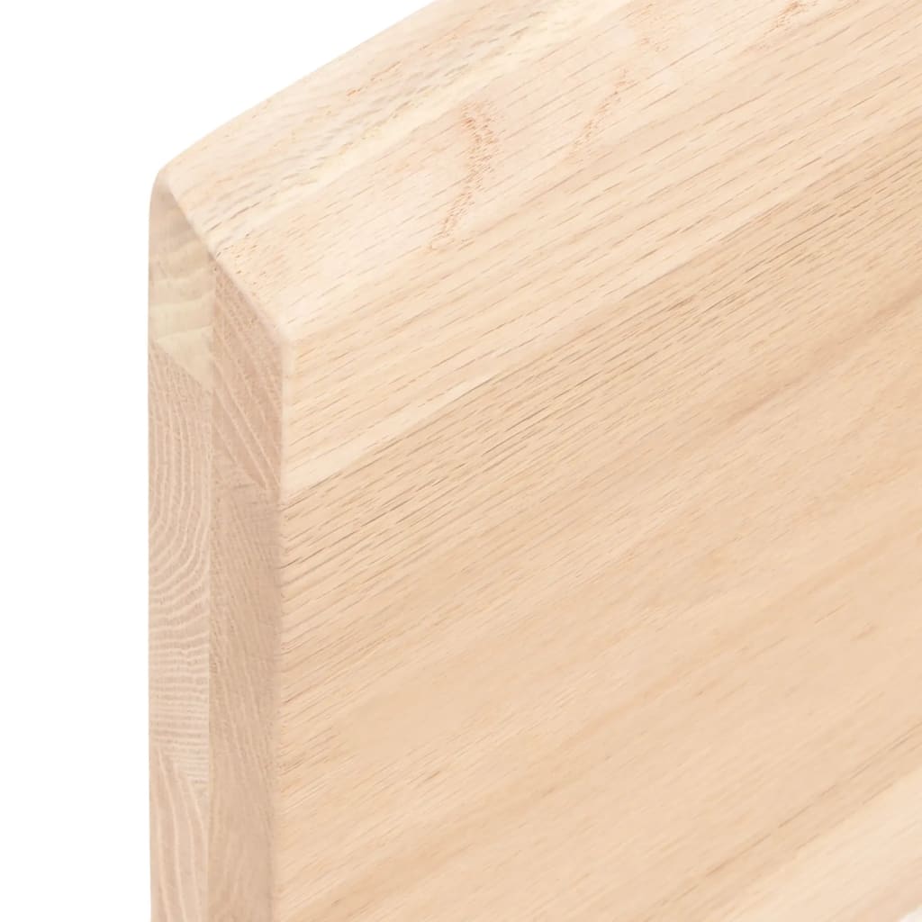  Tischplatte 100x40x(2-4) cm Massivholz Eiche Unbehandelt