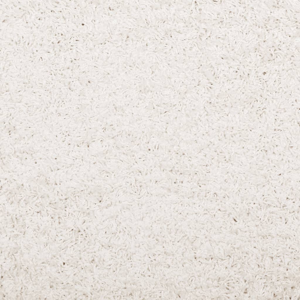 Teppich Shaggy Hochflor Modern Creme 120x170 cm