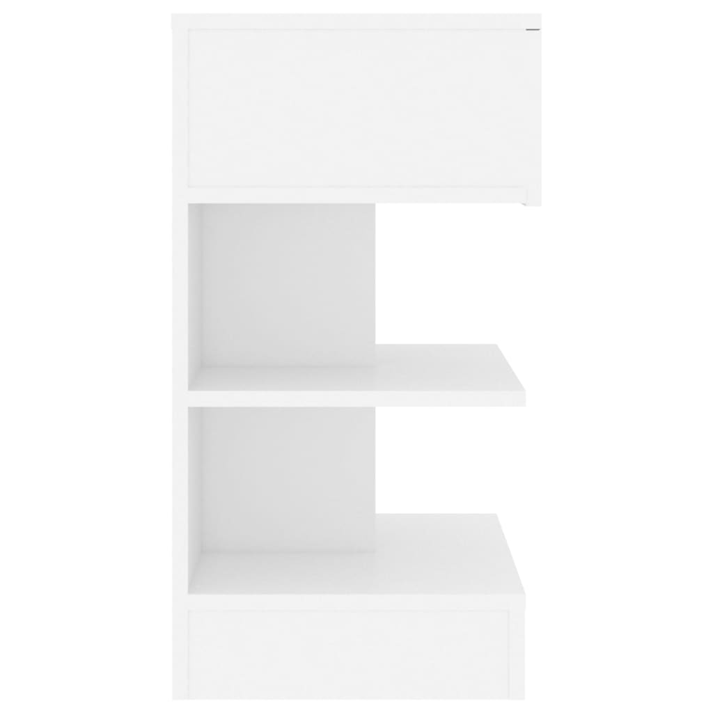  Nachttisch Weiß 40x35x65 cm Holzwerkstoff