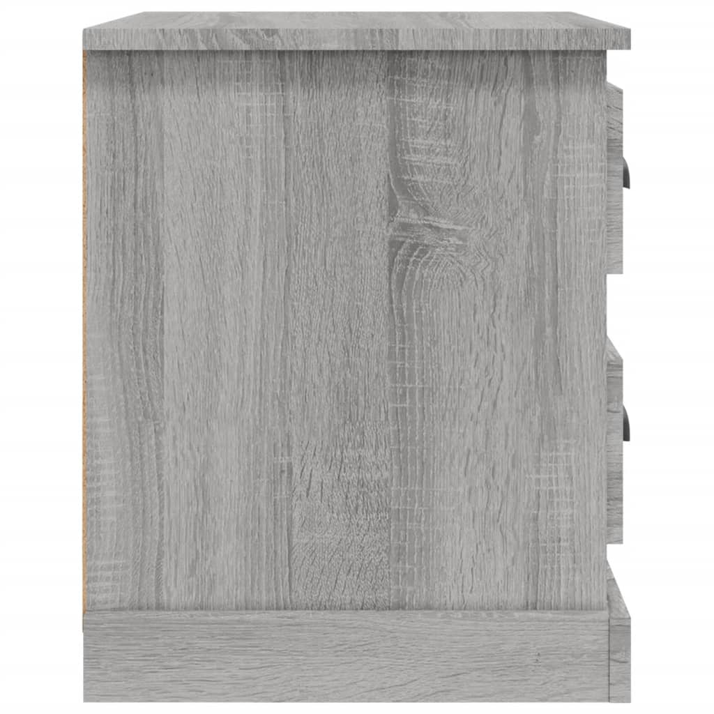  Nachttische 2 Stk. Grau Sonoma 39x39x47,5 cm Holzwerkstoff