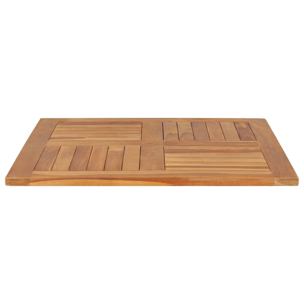  Tischplatte Massivholz Teak Quadratisch 80×80×2,5 cm 