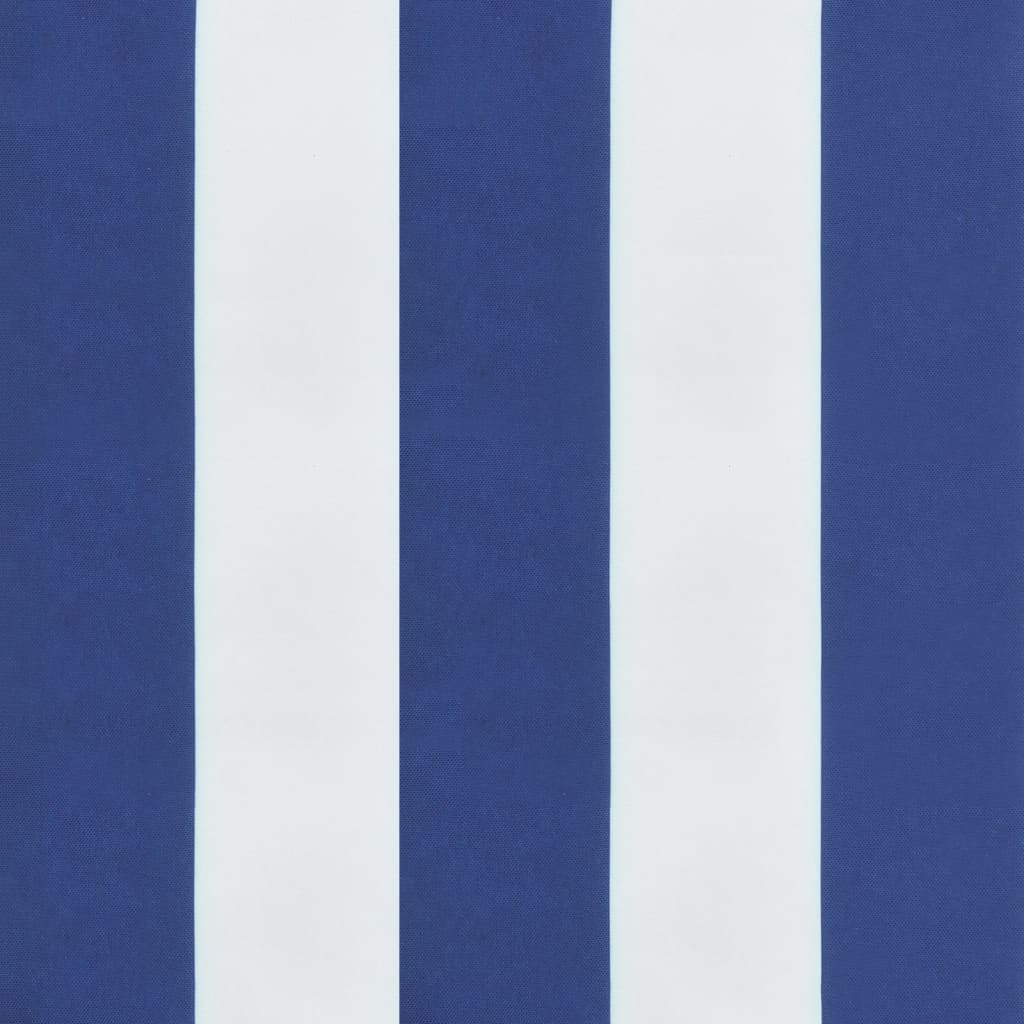  Niedriglehner-Auflagen 4 Stk. Blau & Weiß Gestreift Stoff