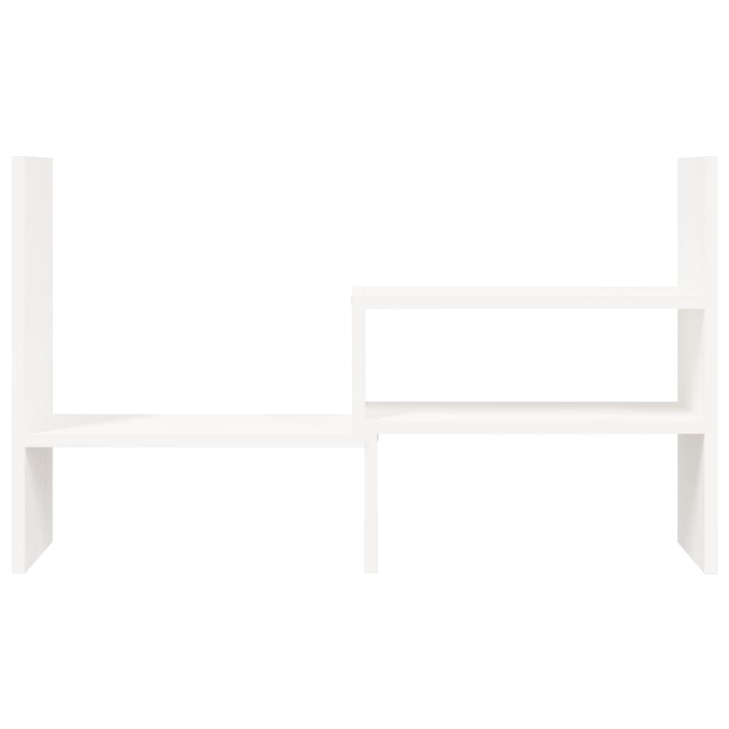  Monitorständer Weiß (39-72)x17x43 cm Massivholz Kiefer