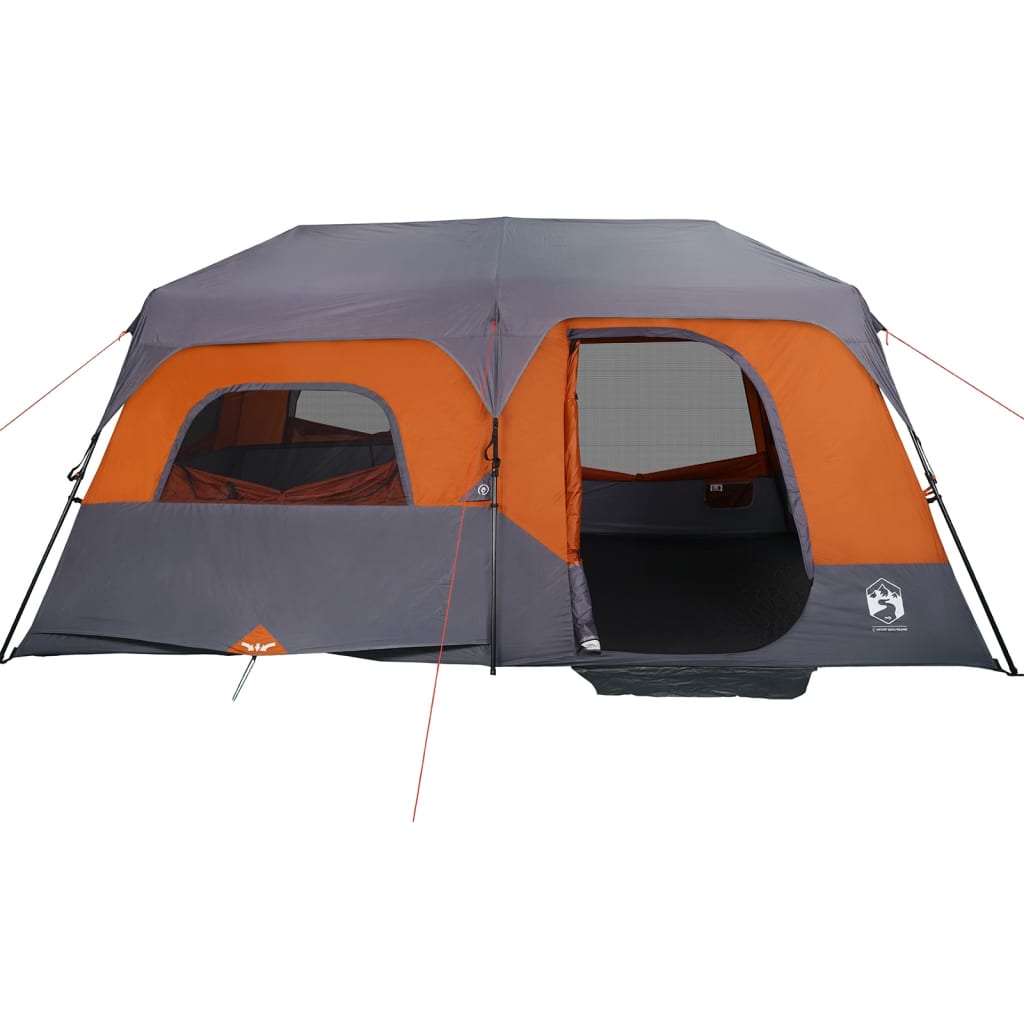  Campingzelt 9 Personen Grau und Orange Wasserfest