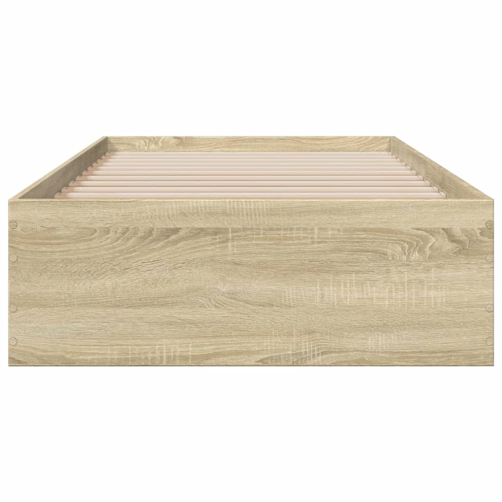  Bettgestell mit Schubladen Sonoma-Eiche 75x190 cm Holzwerkstoff
