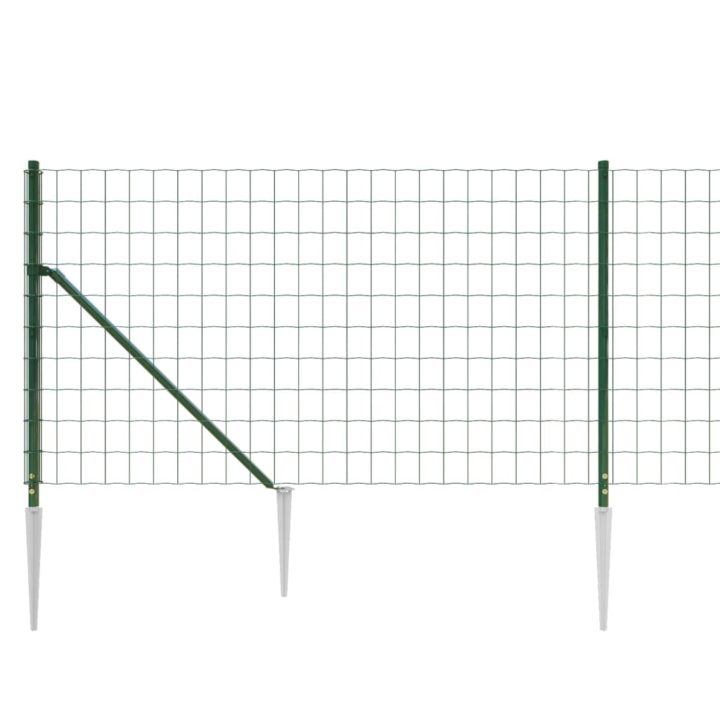  Maschendrahtzaun mit Bodenhülsen Grün 1x10 m
