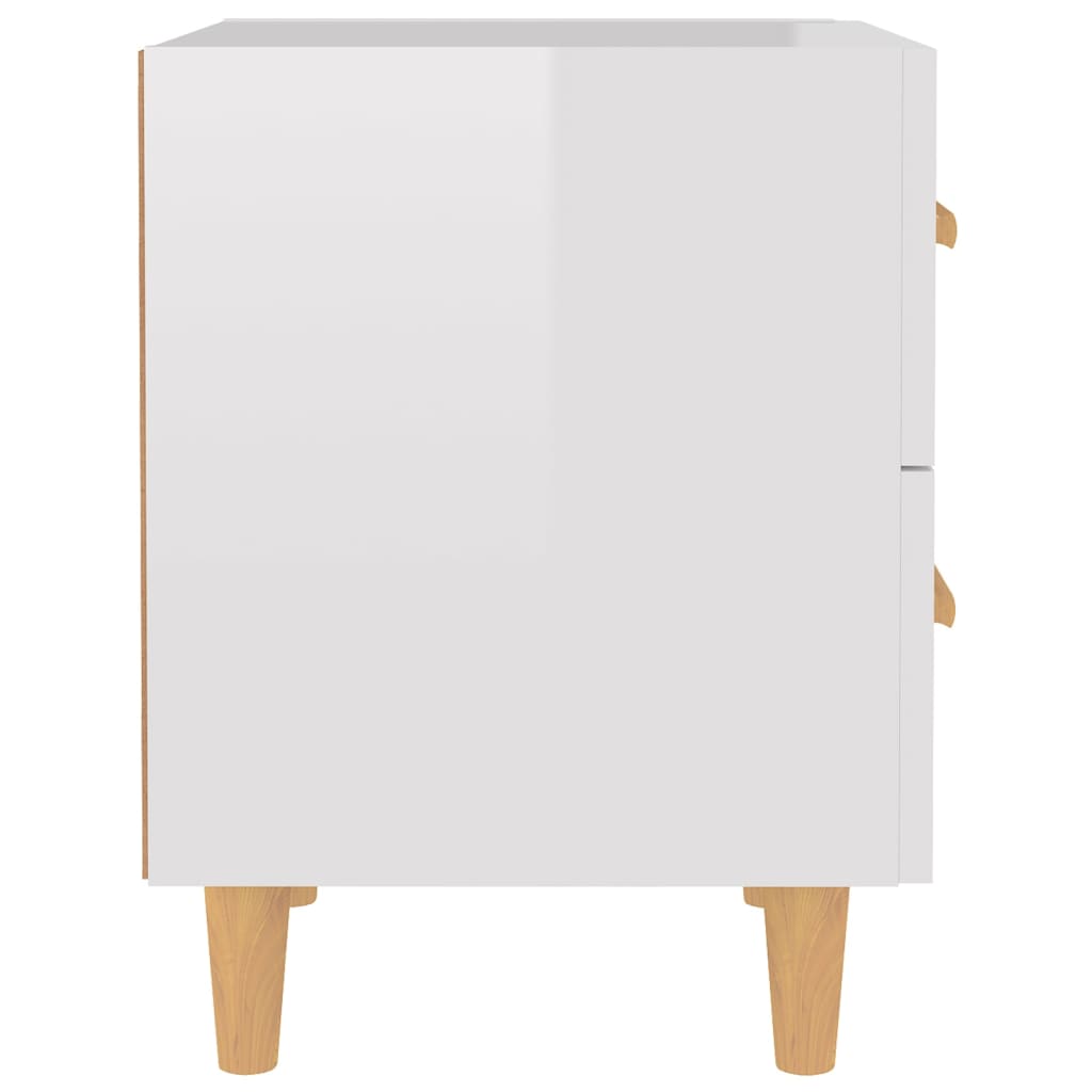  Nachttisch Hochglanz-Weiß 40x35x47,5 cm